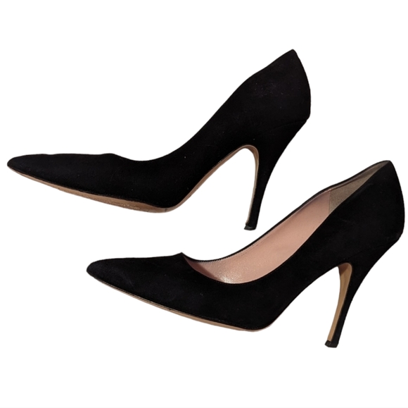 kate spade Shoes - Kate Spade Black Suede Heel Size 8.5 Classic Pumps Formal Dress Point Toe Shoes